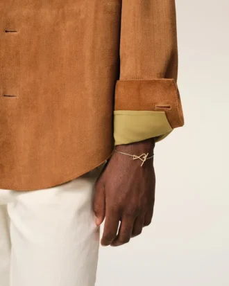 Gold Brass Ami De Coeur Chain Bracelet