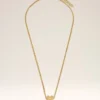 Gold Brass Ami De Coeur Pendant Necklace