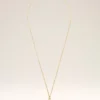 Gold Brass Hammered “0” Pendant Necklace