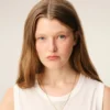 Gold Brass Hammered “0” Pendant Necklace