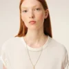 Gold Brass Hammered “1” Pendant Necklace Gold Brass Hammered “1” Pendant Necklace