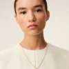 Gold Brass Hammered “2” Pendant Necklace Gold Brass Hammered “2” Pendant Necklace