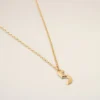 Gold Brass Hammered “5” Pendant Necklace Gold Brass Hammered “5” Pendant Necklace