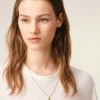 Gold Brass Hammered “5” Pendant Necklace Gold Brass Hammered “5” Pendant Necklace