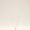 Gold Brass Hammered “6” Pendant Necklace