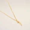 Gold Brass Hammered “7” Pendant Necklace Gold Brass Hammered “7” Pendant Necklace