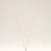 Gold Brass Hammered “8” Pendant Necklace