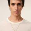 Gold Brass Hammered “9” Pendant Necklace Gold Brass Hammered “9” Pendant Necklace