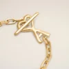 Gold Brass Hammered Ami De Coeur Bracelet