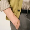 Gold Brass Thin Hammered Ami De Coeur Bracelet Gold Brass Thin Hammered Ami De Coeur Bracelet