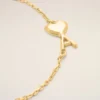 Gold Brass Thin Hammered Ami De Coeur Bracelet Gold Brass Thin Hammered Ami De Coeur Bracelet