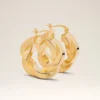 Gold Brass Tresse Hoops