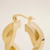 Gold Brass Tresse Hoops