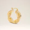 Gold Brass Tresse Hoops