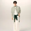 Green Boxy Cotton Checkered Shirt Green Boxy Cotton Checkered Shirt