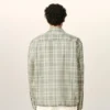 Green Boxy Cotton Checkered Shirt Green Boxy Cotton Checkered Shirt