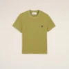 Green Cotton Ami De Coeur Cropped T-Shirt Green Cotton Ami De Coeur Cropped T-Shirt