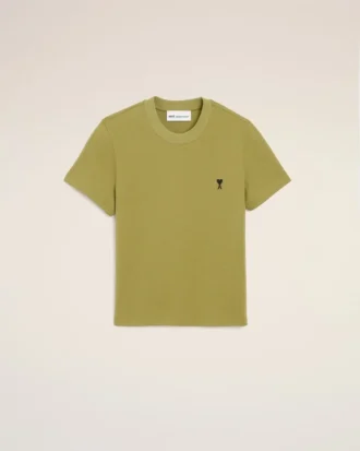 Green Cotton Ami De Coeur Cropped T-Shirt