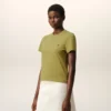 Green Cotton Ami De Coeur Cropped T-Shirt Green Cotton Ami De Coeur Cropped T-Shirt