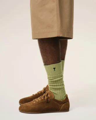 Green Cotton Ami De Coeur Socks