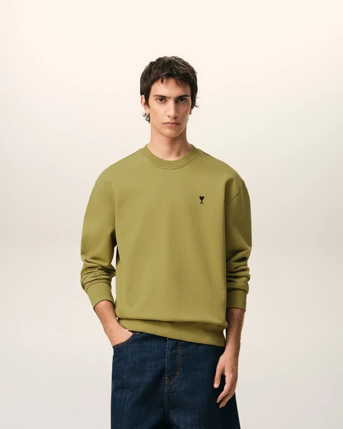 Green Cotton Ami De Coeur Sweatshirt Green Cotton Ami De Coeur Sweatshirt