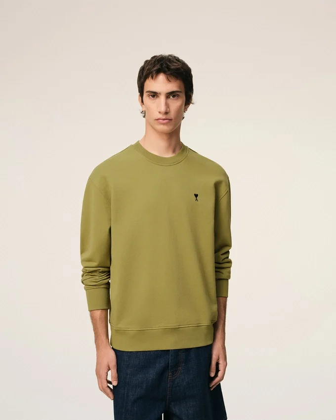 Green Cotton Ami De Coeur Sweatshirt Green Cotton Ami De Coeur Sweatshirt