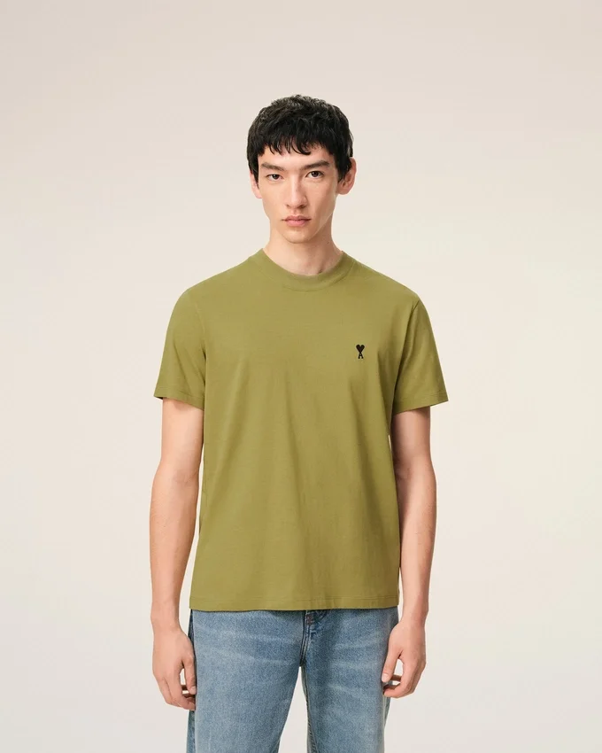 Green Cotton Ami De Coeur T-Shirt Green Cotton Ami De Coeur T-Shirt