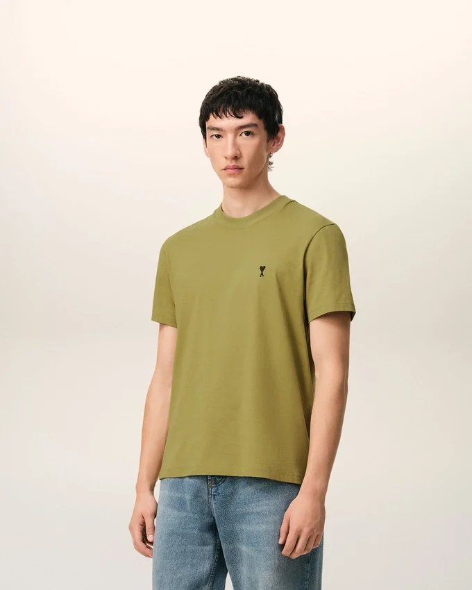 Green Cotton Ami De Coeur T-Shirt Green Cotton Ami De Coeur T-Shirt