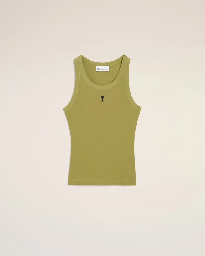 Green Cotton Ami De Coeur Tanktop Green Cotton Ami De Coeur Tanktop
