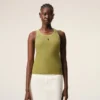 Green Cotton Ami De Coeur Tanktop Green Cotton Ami De Coeur Tanktop
