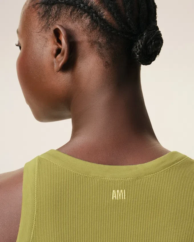 Green Cotton Ami De Coeur Tanktop Green Cotton Ami De Coeur Tanktop
