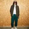Green Cotton Ami De Coeur Trackpants Green Cotton Ami De Coeur Trackpants