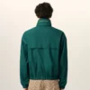 Green Cotton and Nylon Canvas Windbreaker Green Cotton and Nylon Canvas Windbreaker