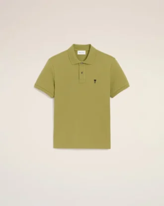 Green Cotton Short Sleeves Ami De Coeur Polo Shirt