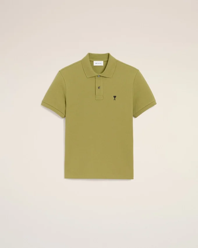 Green Cotton Short Sleeves Ami De Coeur Polo Shirt Green Cotton Short Sleeves Ami De Coeur Polo Shirt