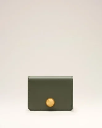 Green Cow Leather Carrousel Folded Wallet