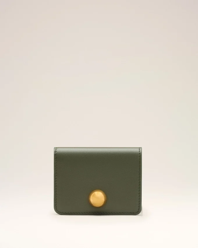Green Cow Leather Carrousel Folded Wallet Green Cow Leather Carrousel Folded Wallet