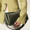 Green Cow Leather Carrousel Medium Bag