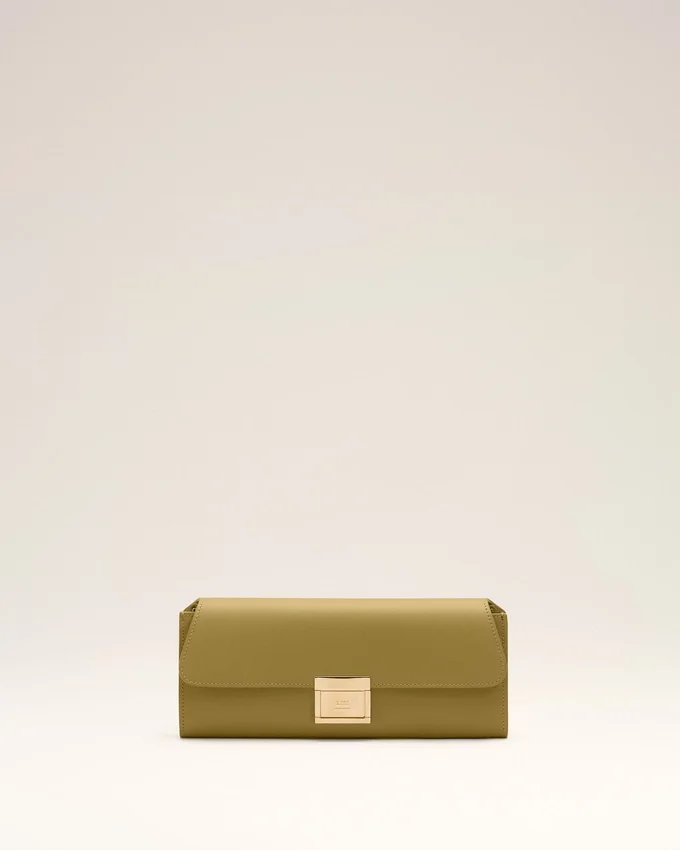 Green Cow Leather Mimi Pouch Green Cow Leather Mimi Pouch