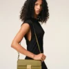 Green Cow Leather Mimi Pouch Green Cow Leather Mimi Pouch