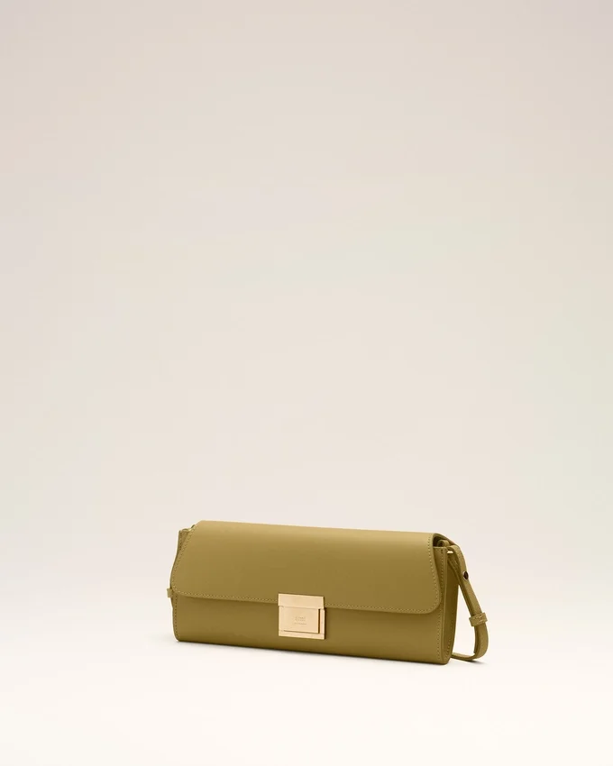 Green Cow Leather Mimi Pouch Green Cow Leather Mimi Pouch