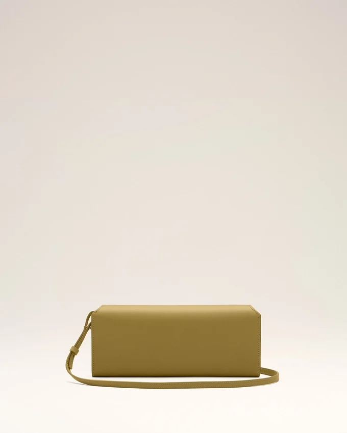 Green Cow Leather Mimi Pouch Green Cow Leather Mimi Pouch