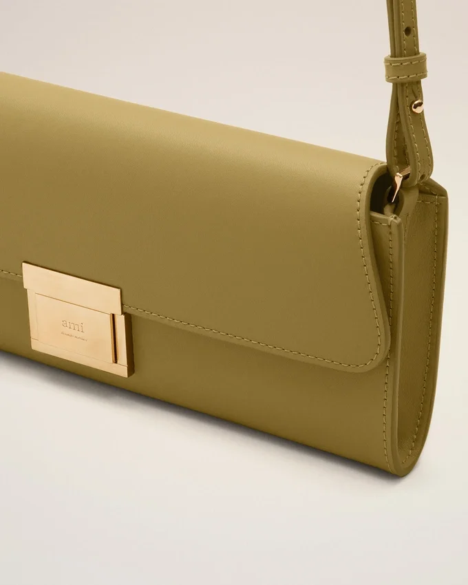 Green Cow Leather Mimi Pouch Green Cow Leather Mimi Pouch