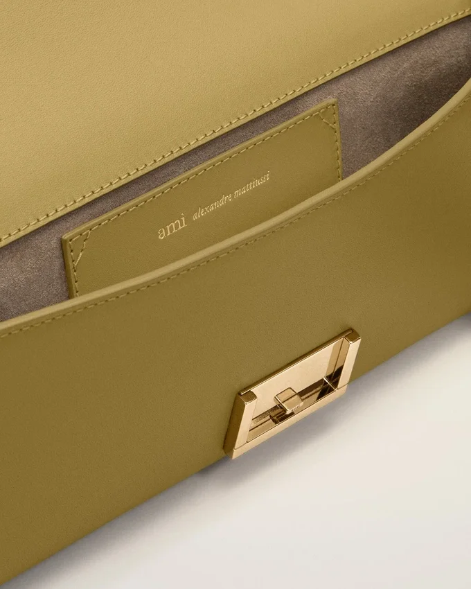 Green Cow Leather Mimi Pouch Green Cow Leather Mimi Pouch