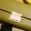 Green Cow Leather Mimi Pouch Green Cow Leather Mimi Pouch