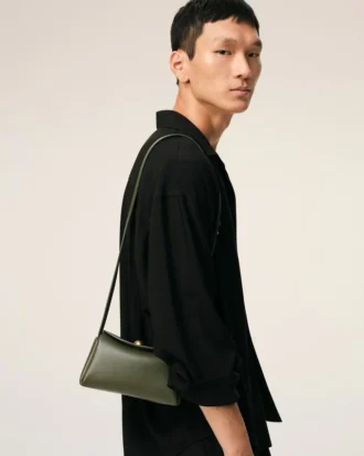 Green Cow Leather Mini Carrousel Bag