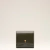 Green Cow Leather Paris Paris Compact Wallet Green Cow Leather Paris Paris Compact Wallet
