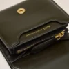 Green Cow Leather Paris Paris Compact Wallet Green Cow Leather Paris Paris Compact Wallet