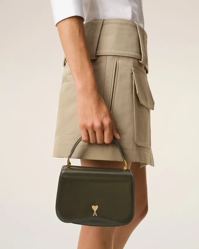 Green Cow Leather Top Handle Paris Paris Bag Green Cow Leather Top Handle Paris Paris Bag