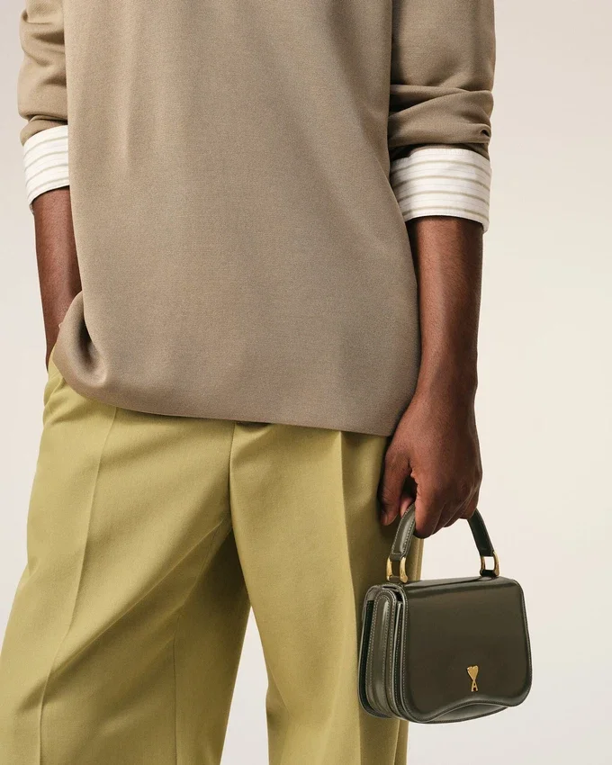 Green Cow Leather Top Handle Paris Paris Bag Green Cow Leather Top Handle Paris Paris Bag